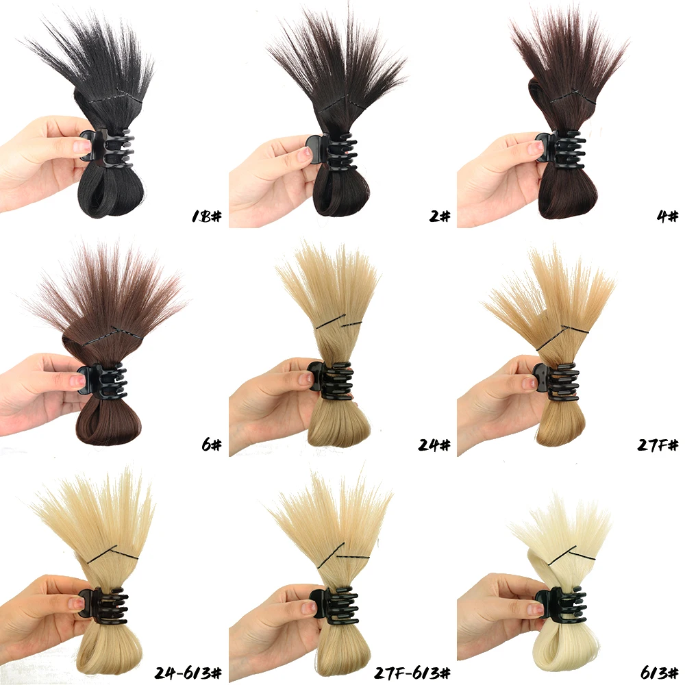 Synthetic Messy Bun Hair Piece Claw Clip Chignon Updo Feather Shuttlecock Head Hair Extension For Women Hair Accessories