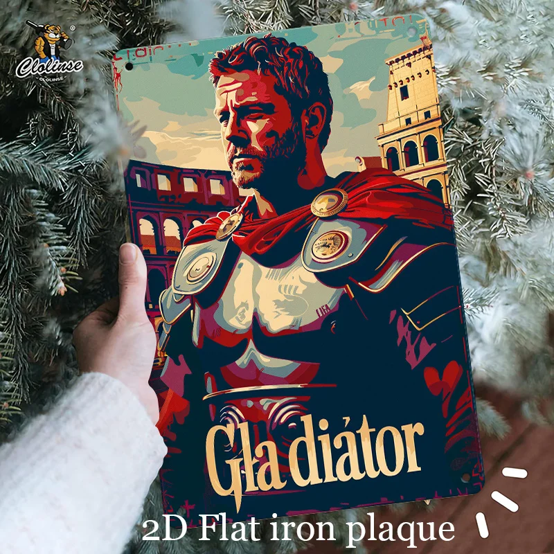 Gladiator Roman Armor,Colosseum Metal Wall Art Sign -   Iron Decorative Hanging Painting for Home, Office, Bar Decor - Vintage