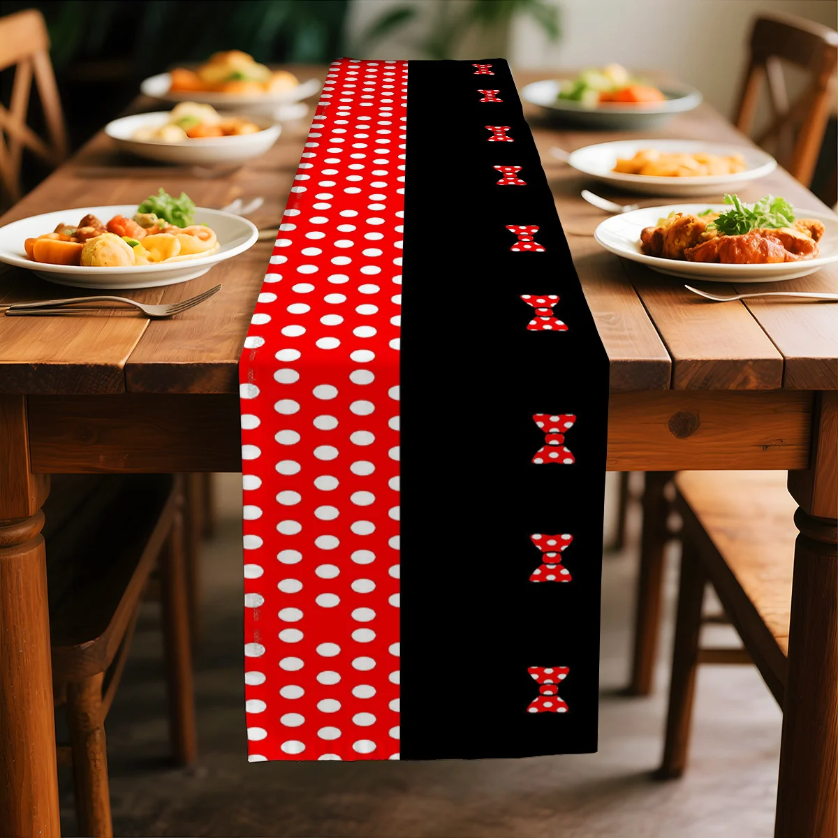 

1 Piece of Disney Beautiful Cartoon Pattern Table Runner - Perfect for Romantic Indoor and Outdoor Dining, Ideal for Parties and Weddings