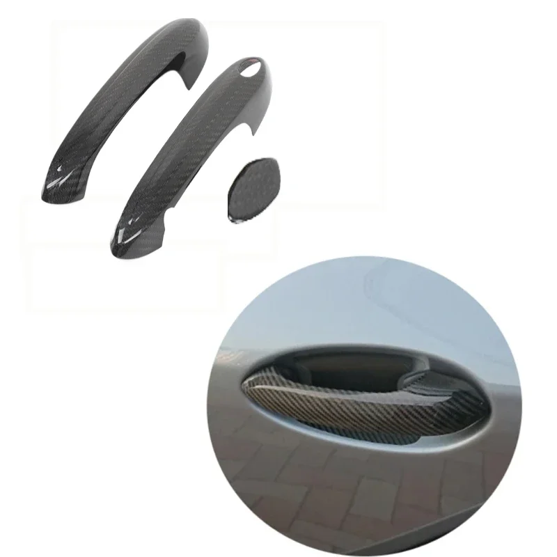 

For Toyota GR Supra A90 2019-2024 Real Carbon Fiber Car Door Handle Protection Decorative Cover Car Accessories
