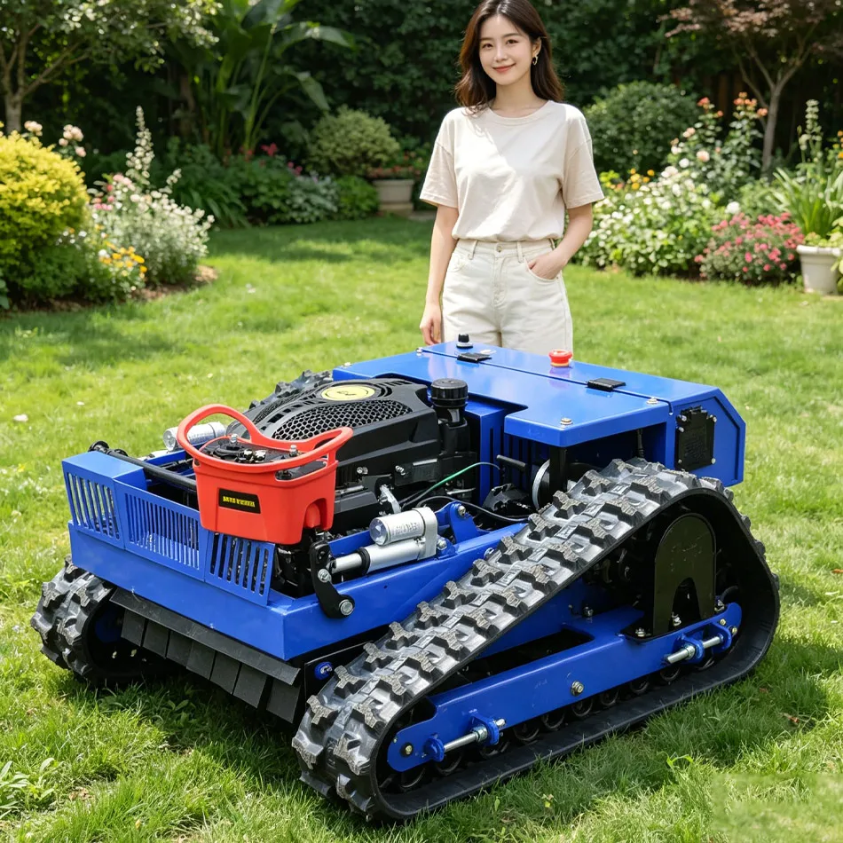

Customized 550 remote control lawn mower, large area fast mowing&easy operation track type lawn mower