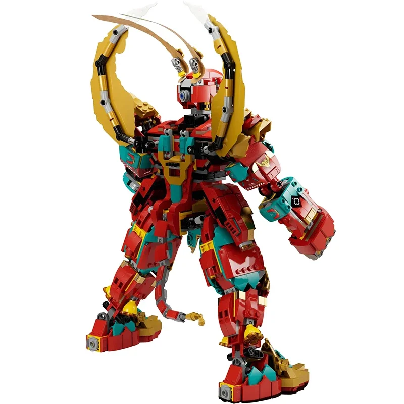 1705pcs Goku Series Monkey King Super Mecha Building Blocks Monkey King Warrior Mecha Suitable for 80045 Toy Boy Gift