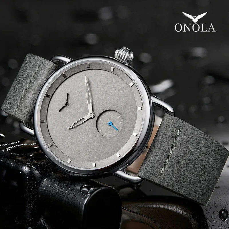 

ONOLA 3805 Quartz Wristwatch Simple Waterpoor Leather Luxury Watches Watches for Men Mens Watches Top Brand Luxury Reloj Hombre