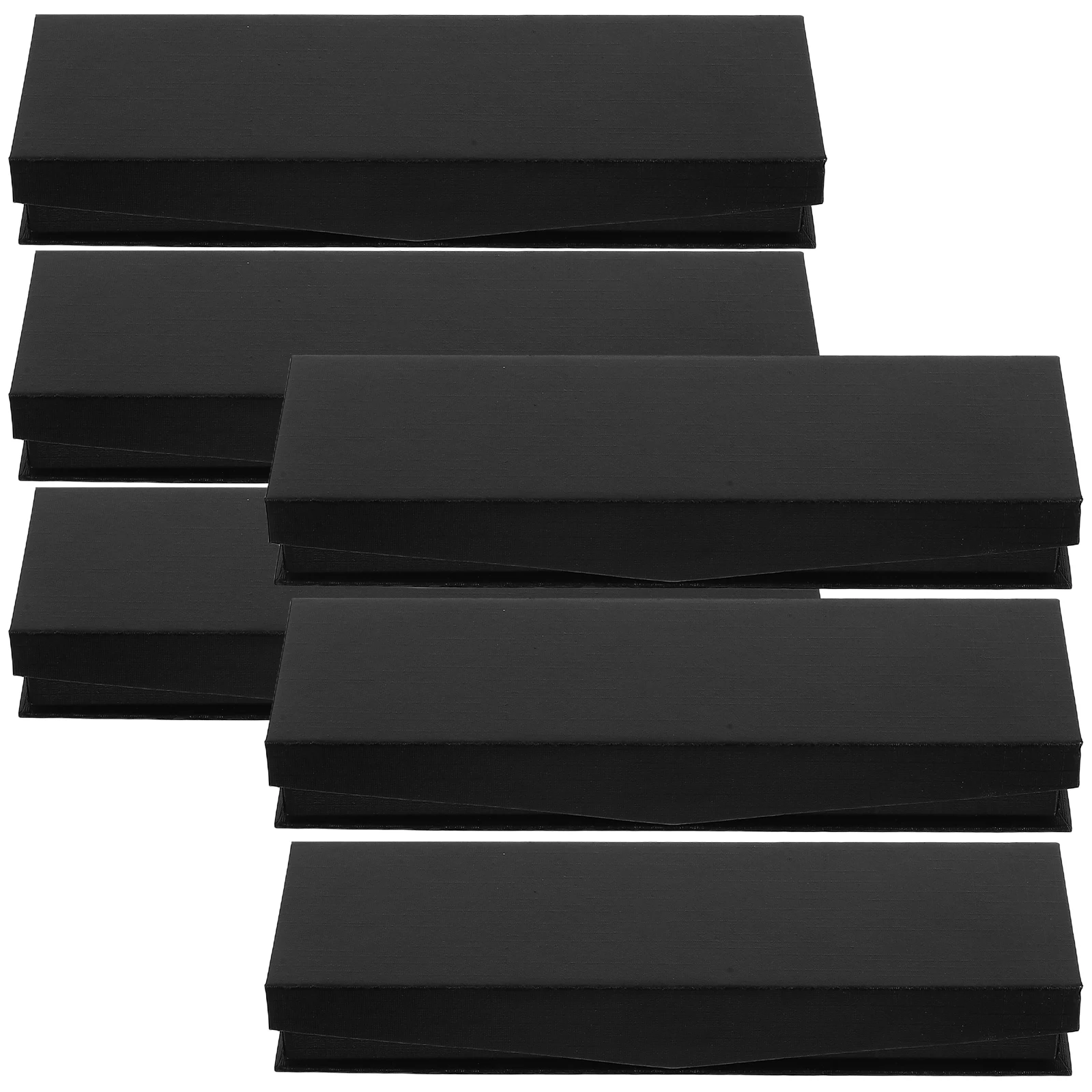 

6pcs Pen Pencil Gift Box Set Storage Container Flatware Tableware Organizer Easy Carry Case For Home School Travel Black