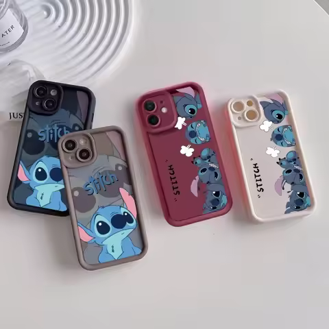 Lovely Stitch Case For Infinix Hot 50i 40i 30i 50 11 Play Smart 9 8 7 Note 40 Zero 30 Tecno 30C Spark 10C 20C Camon 20 GT 10 Pro