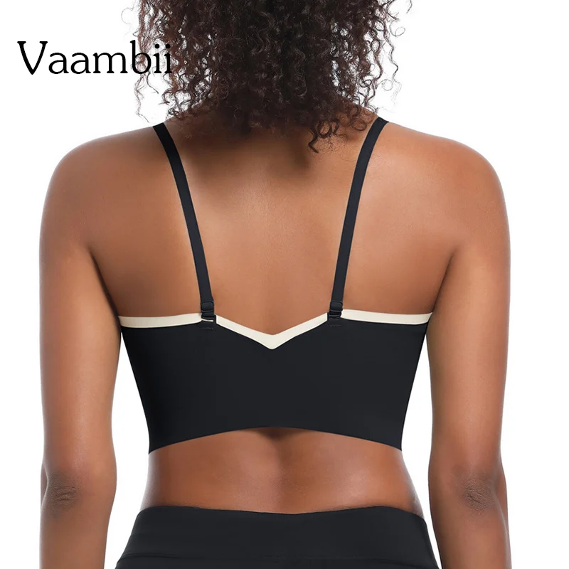 Sexy Padded Support Yoga Bras Beauty Back Workout Sports Cropped Tops Gym Wear Woman Seamless Wire Free Crop Tops For Women