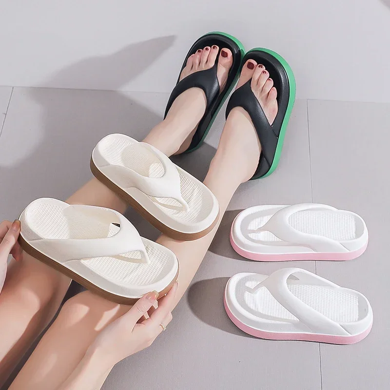 

Woman flip flops Popular Design Shoes 2024 trend Casual Platform Sandals non-slip Outdoor slippers Unique features Flat sandals