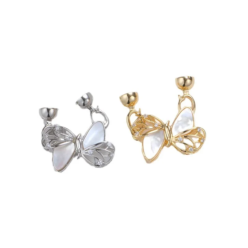 VIP Copper-plated Gold-inlaid Zirconium DIY Pearl Chain Buckle Accessorie Necklace Bracelet Connecting Buckle Jewelry Materials