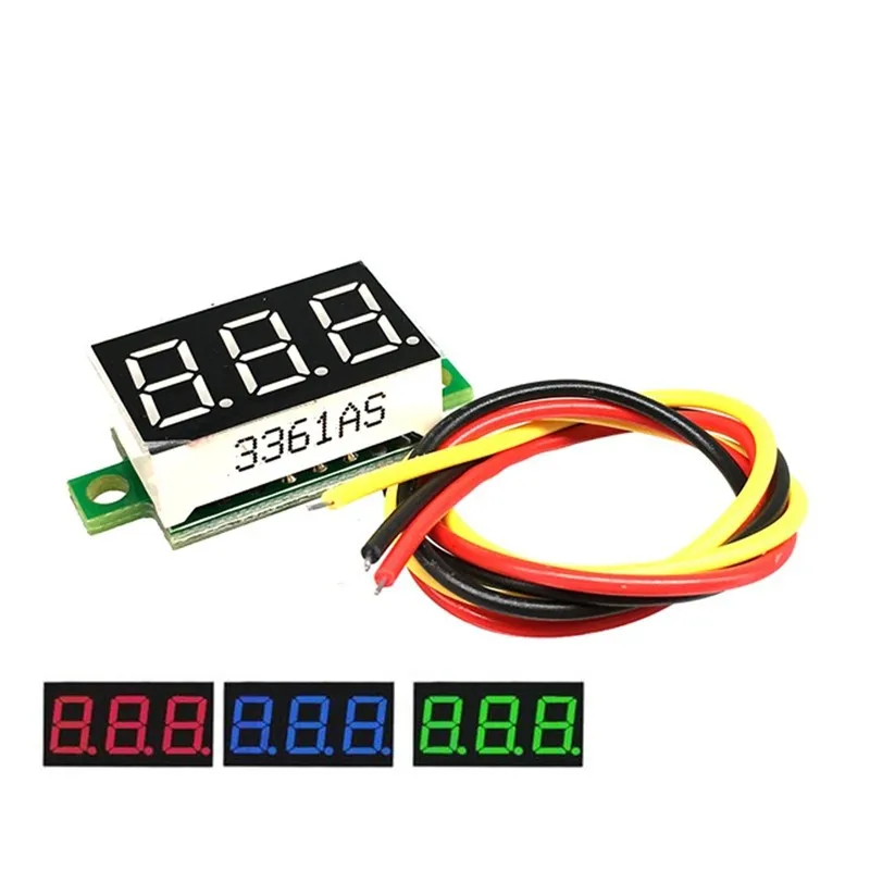 Voltmetro digitale a tre fili da 0,36 pollici LED Voltmetro digitale DC0V-32V Connessione inversa