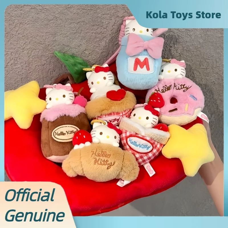 

Подлинная серия Hellokitty для послеобеденного чая, слепая коробка Kawai, виниловая плюшевая подвеска для ароматерапии, автомобильный кулон, подарок на день рождения для девочек