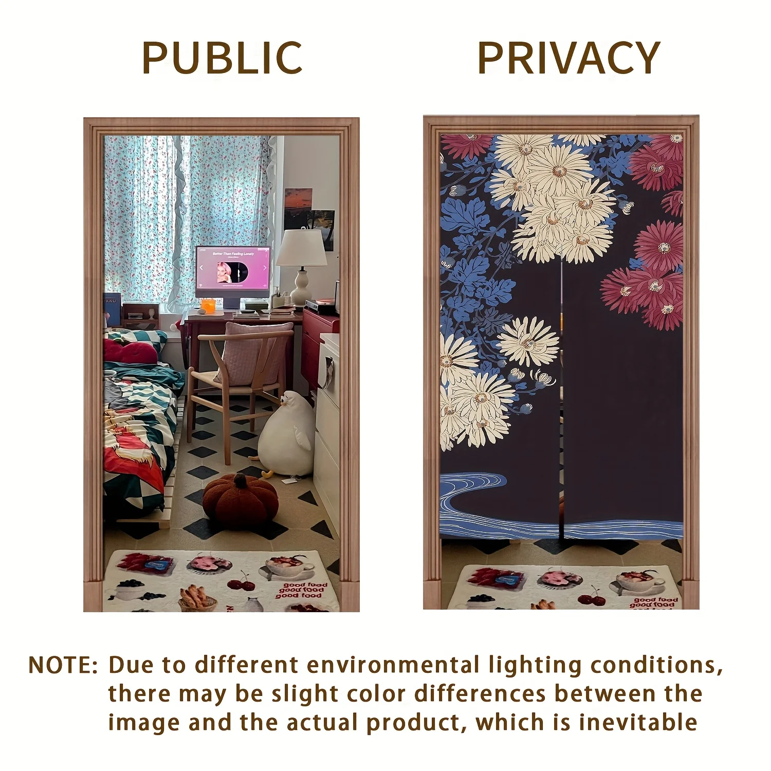 

Одна занавеска с рисунком хризантемы, подходящая для перегородки в спальне, прихожей, кухонь и т. д.