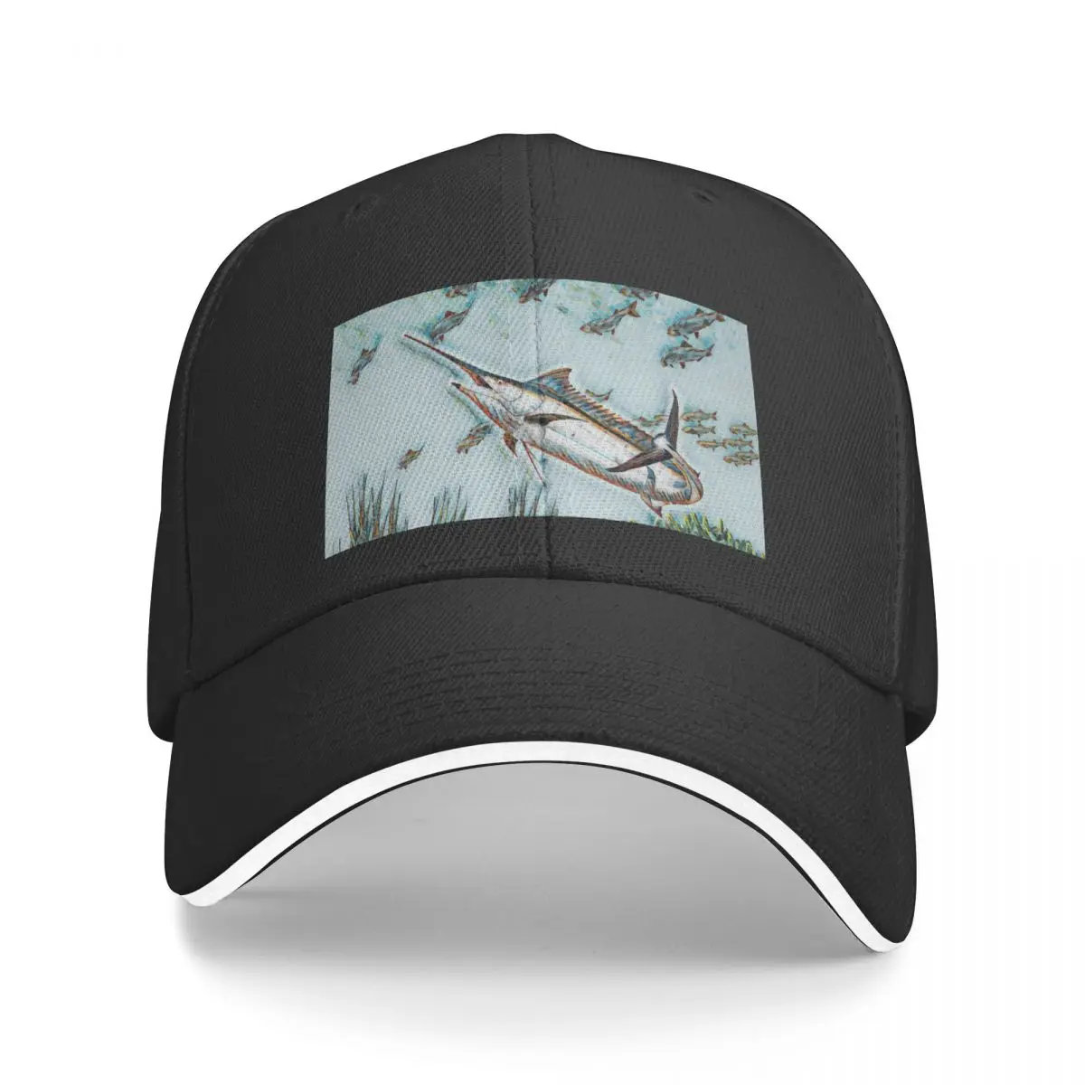 Marlin fish hunt Baseball Cap Ball Cap Custom Cap Wild Ball Hat Golf Golf Women Men's