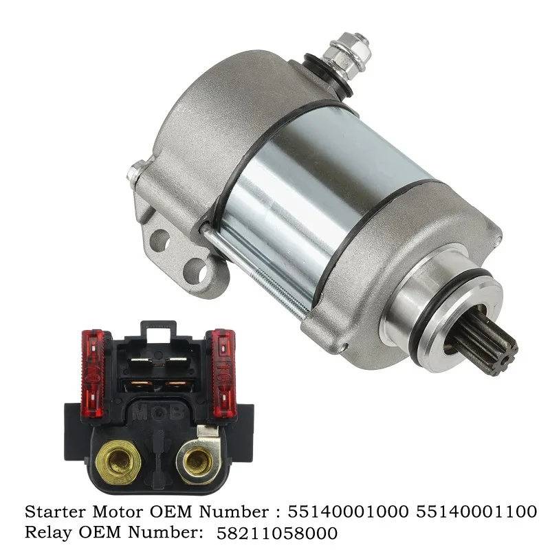 55140001000 55140001100 Starter Motor and Relay for Offroad 250 300 XC XC-W EXC Electric Engine Part 58211058000 TE250 TE300