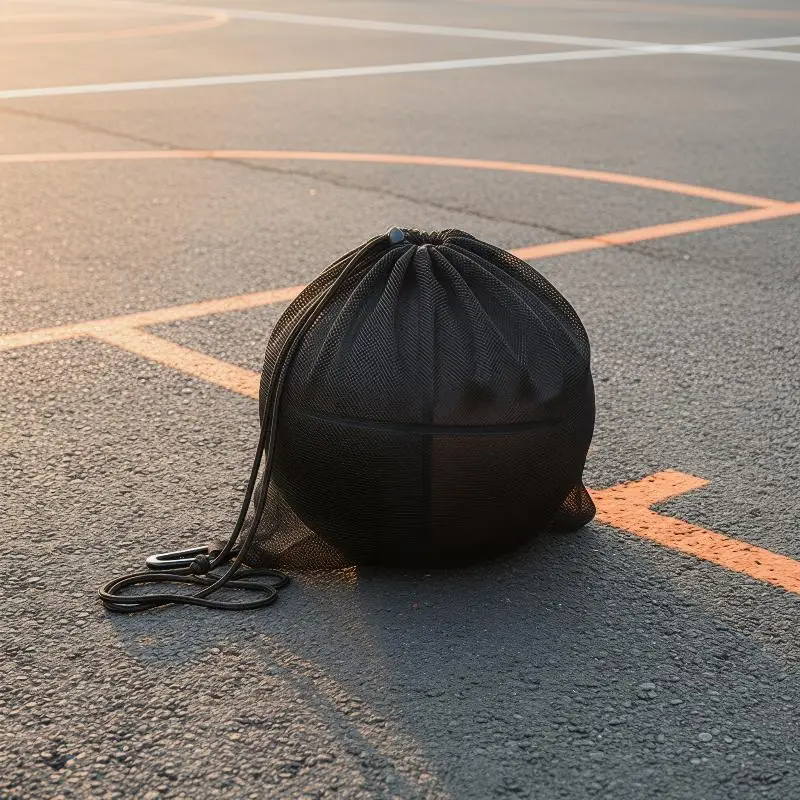 Basketball Training Storage Bag Drawstring Net Design for Large Capacity