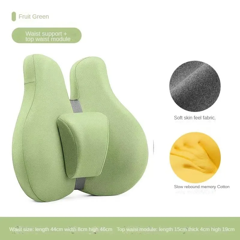

Lumbar Support Pillow Memory Foam Relieve Back Pain Car Seat Waist Cushion Soft Comfortable For Office Home Car