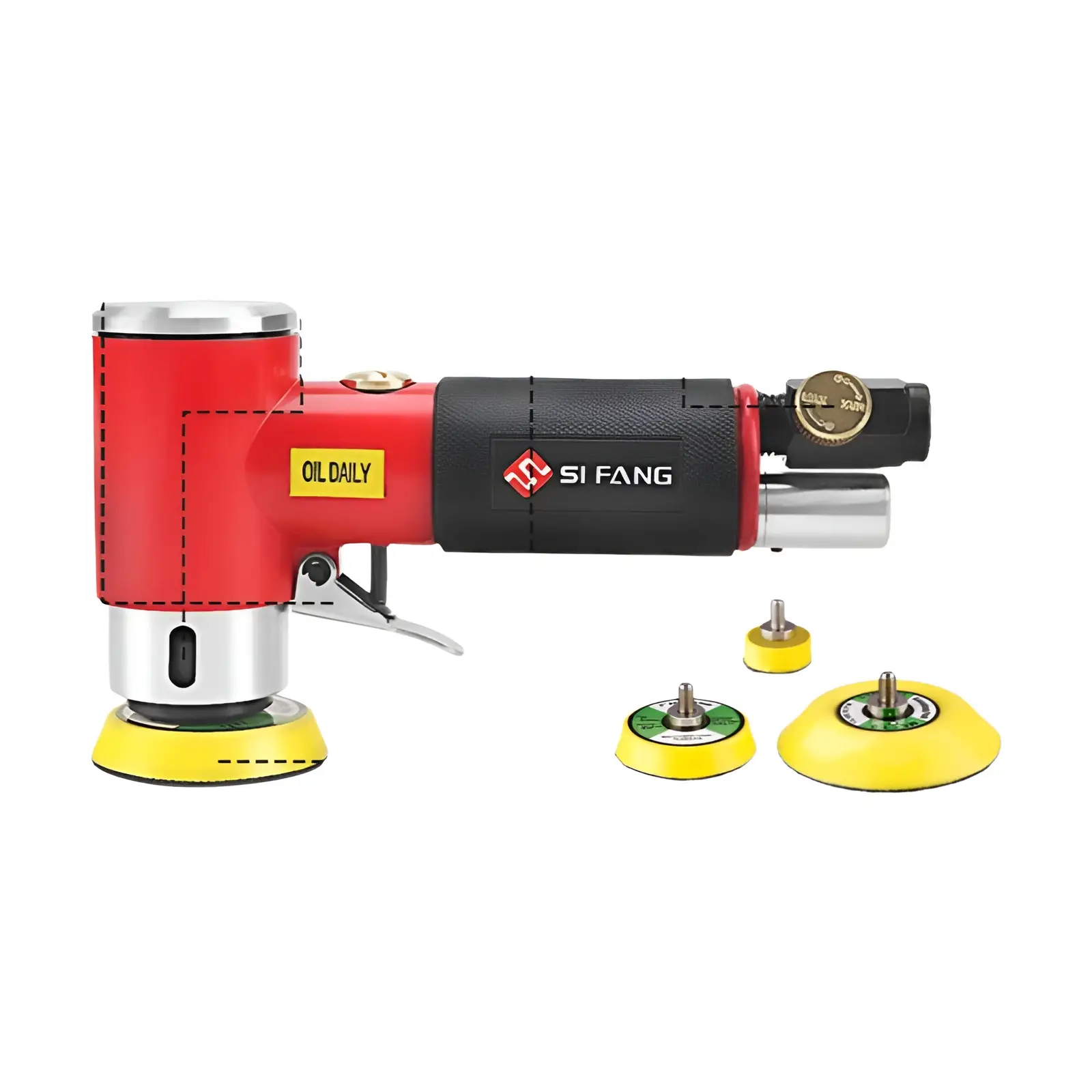 Sifang lixadeira de ar de órbita aleatória mini máquina de moagem pneumática para polimento de carro polidor de lixamento movido a ar de alta velocidade