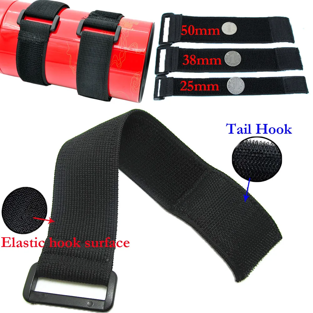 Adjustable Nylon Hook Loop Cable Ties - Highly Elastic Reusable Fastening Straps for Travel Gear Organization