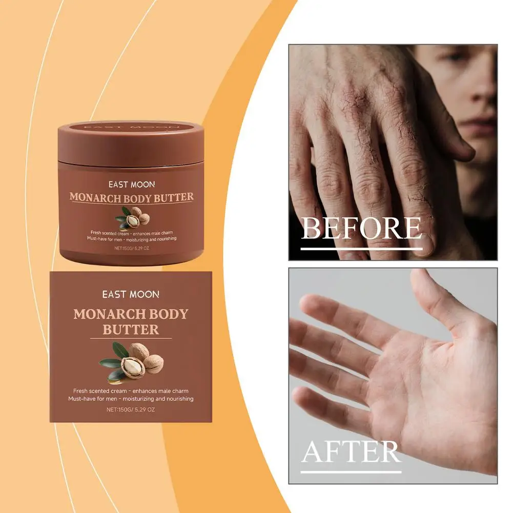 Crema perfumada de feromonas, mantequilla corporal para hombres, mantequilla corporal de Colonia para hombres mantequilla corporal Natural, el mejor regalo para padre masculino Fri T0A4