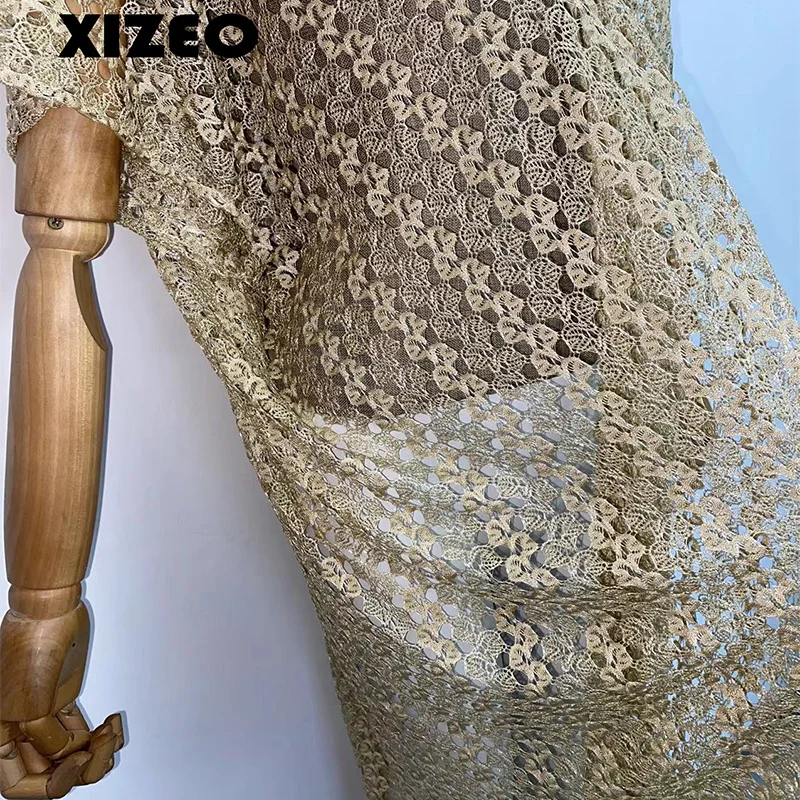 XIZEO  Elegant Autumn Winter Women Cardigan Kaftan Transpare African Holiday Free Size Long Sleeve Party Wedding Gift Kimono