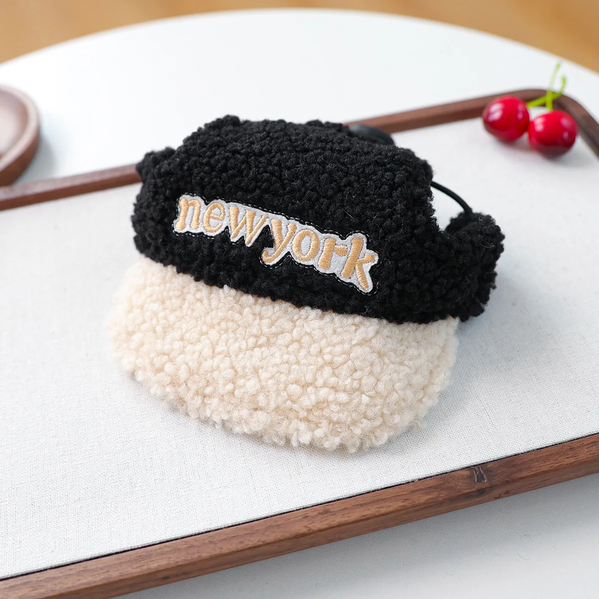 

Pet Hat Small Dog Puppy Cat Autumn Winter Outdoor Cute Cozy Lamb Wool Baseball Cap Adjustable Comfortable Fashion Warm Accessory