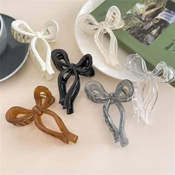 Bow Knot Hair Claw INS Jelly Color Acrylic Hairpin Women Girl Ladies Elegant Sweet Headwear Fashion Hair Accessories 2024 New