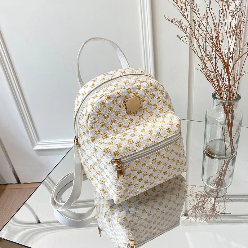 Mochila floral clásica Mochila para mujer Bolso escolar de estudiante de moda de estilo coreano