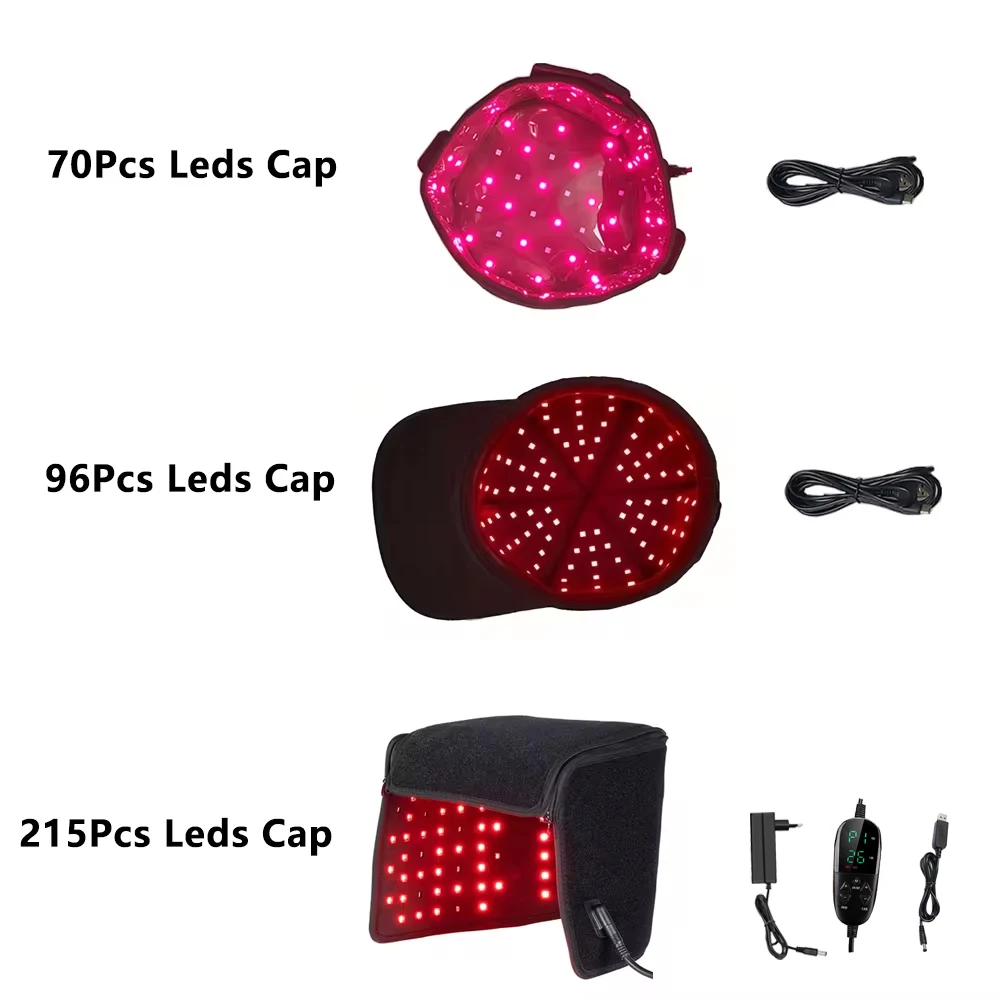 Red Light Hats for Hair Fast Regrowth Infrared Light Therapy Cap Treatment for Thinning Hair Migraine Relief Cap Anti Hair Loss