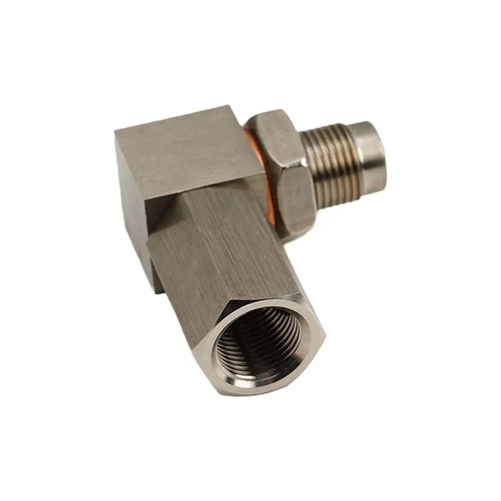 M18*1.5 Universal Exhaust Catalyst Rear Oxygen Sensor Spacer 90 Degree Mini Catalyst Lambda O2 Adapter