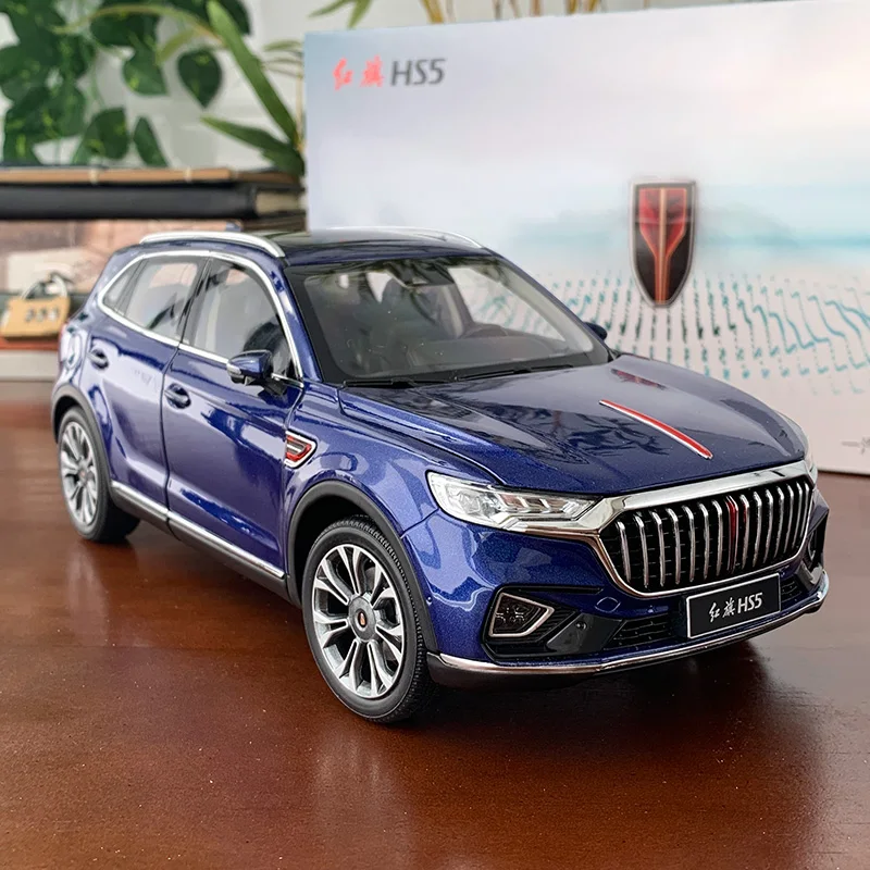 1/18 HONGQI HS5 SUV Paduan Model Mobil Diecast Logam Kendaraan Off-Road Model Mobil Simulasi Tinggi Koleksi Mainan Anak Hadiah Dekorasi