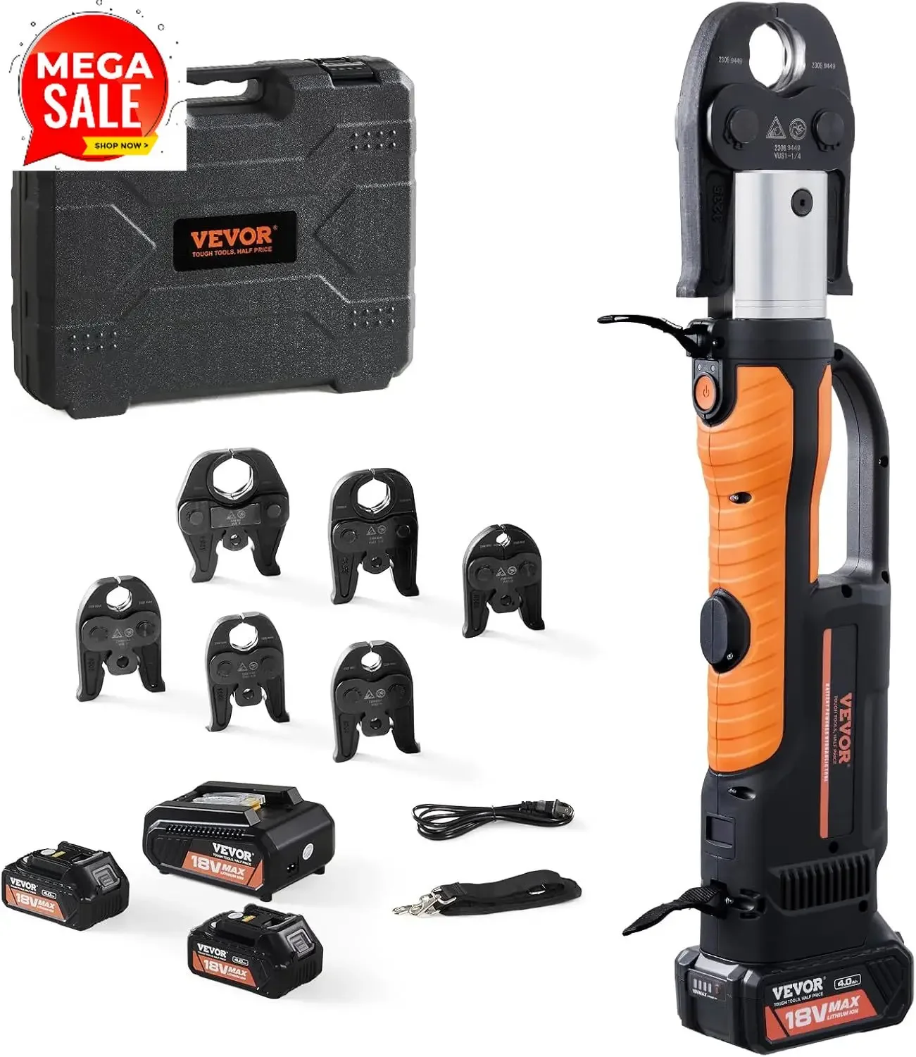 Press Tool 18V Electric Pipe Crimping Tool for 1/2