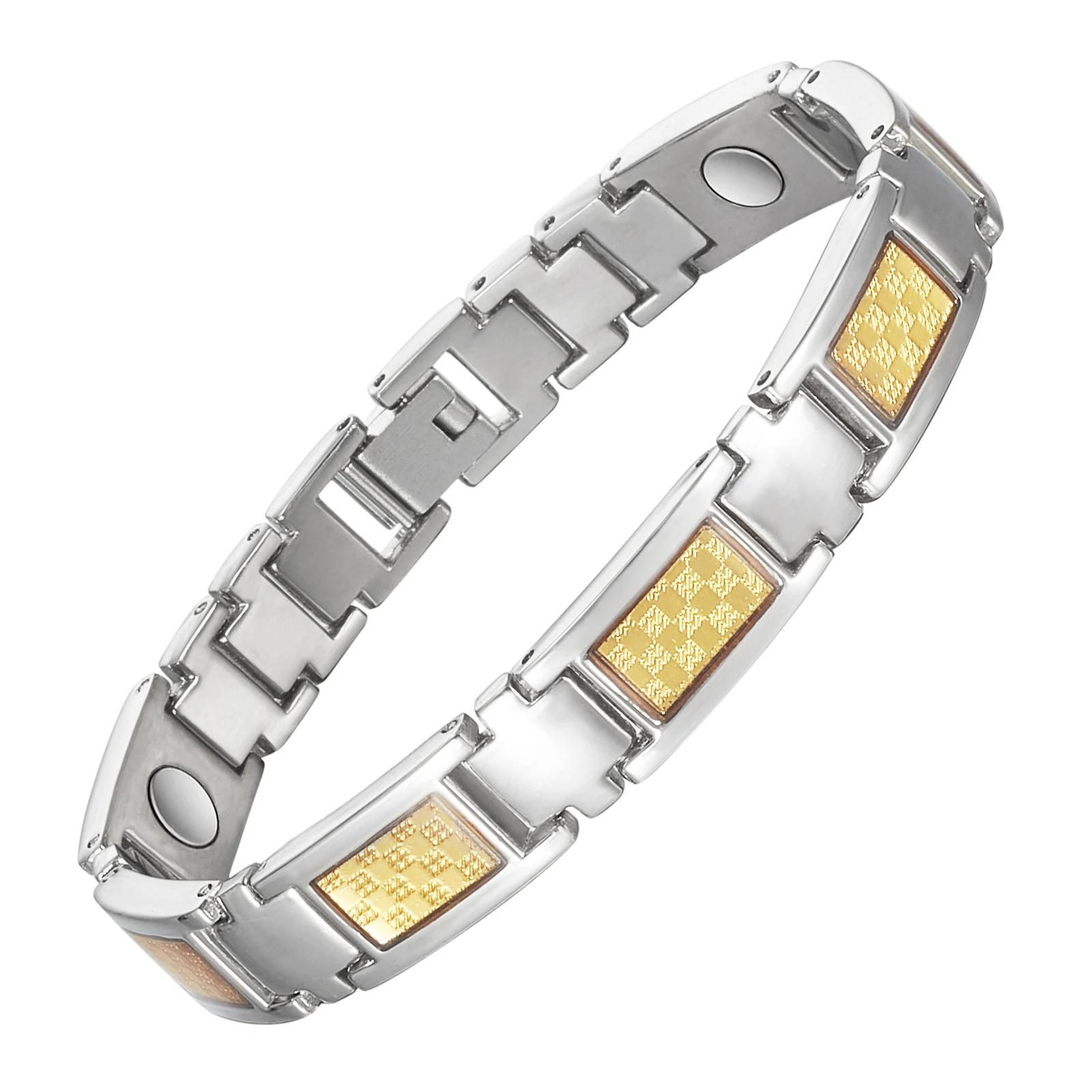 Wollet Titanium Magnetic Bracelet for Women Men, Magnetic Bracelets with Magnet Classic Design Fashion Jewelry Gift