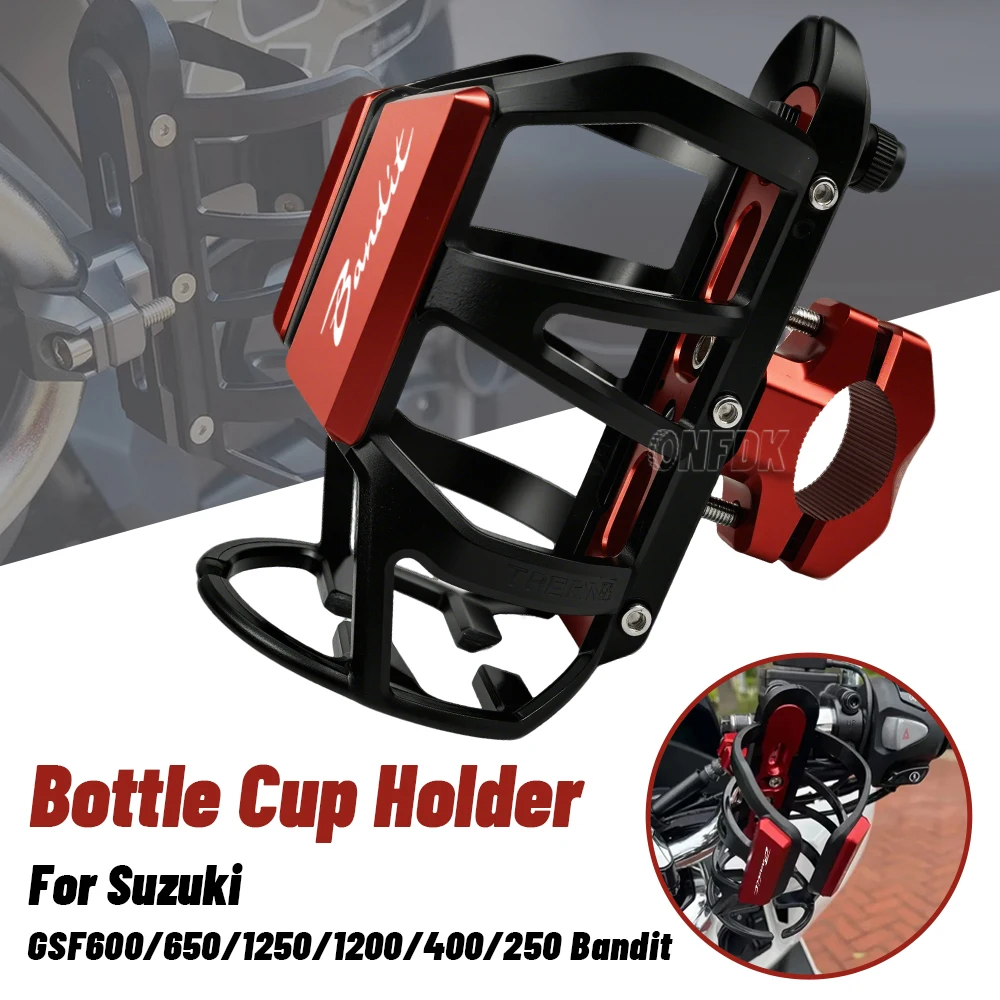 For Suzuki GSF600 GSF650 GSF1200 GSF1250 GSF400 Bandit Motorcycle drink water cup holder cage water bottle holder accessories