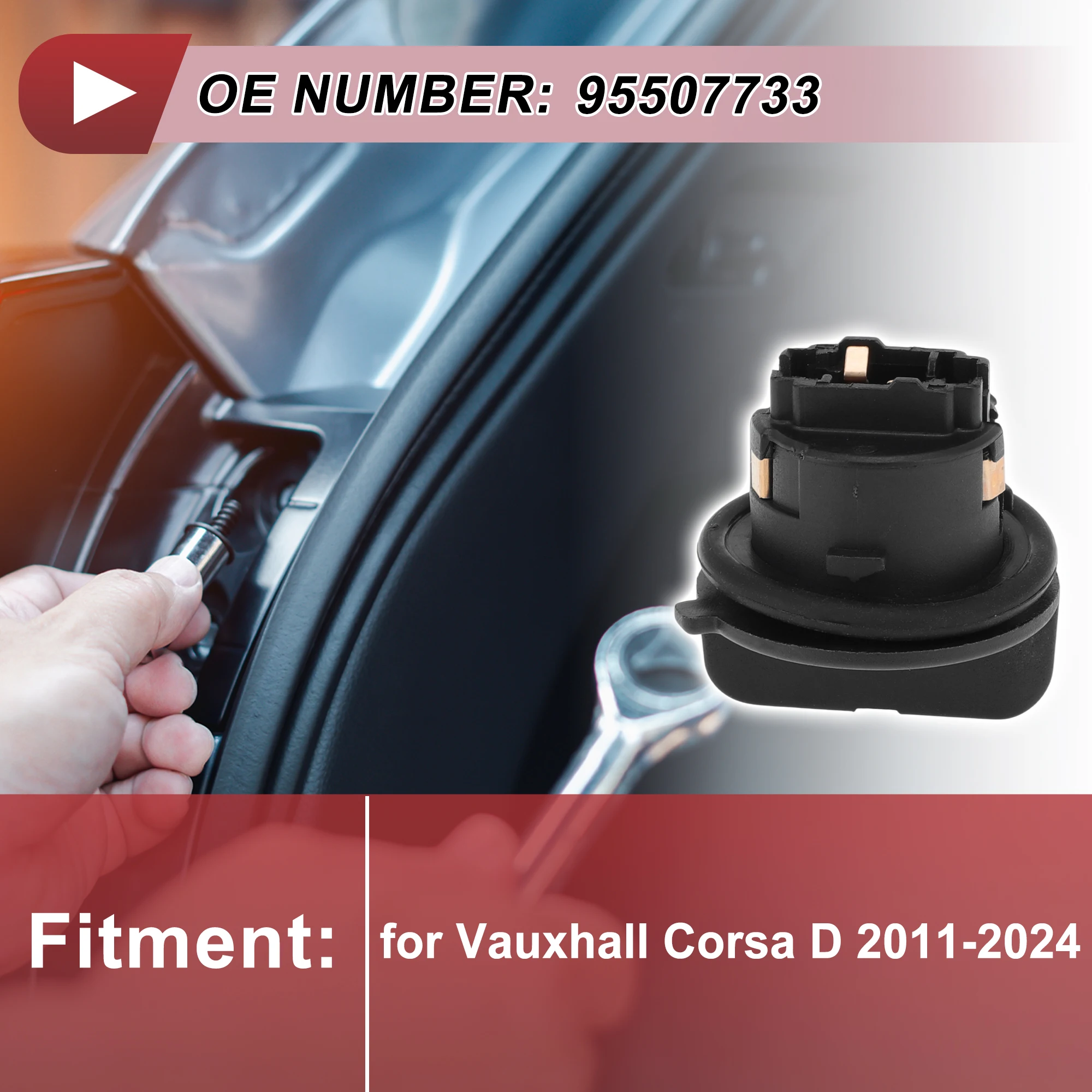 

X Autohaux 1 шт. DRL разъем для дневных ходовых огней для Vauxhall Corsa D 2011-2024 No 95507733, разъем лампы