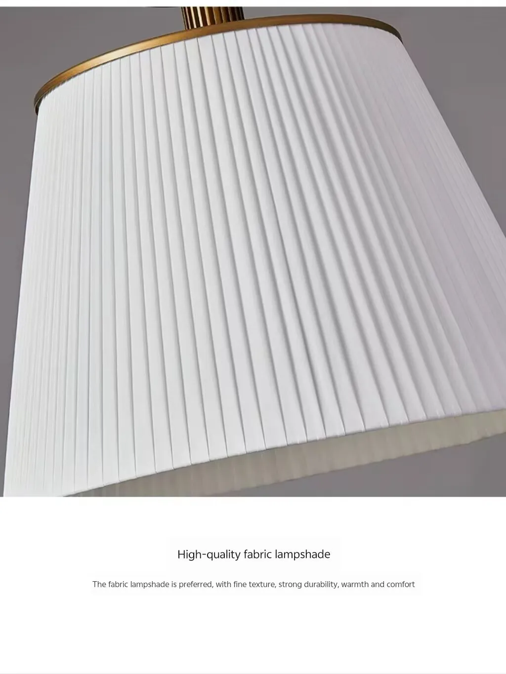 Zen style pleated fabric pendant lamp, bedside pendant lamp in the master bedroom, single head pendant lamp in the guesthouse