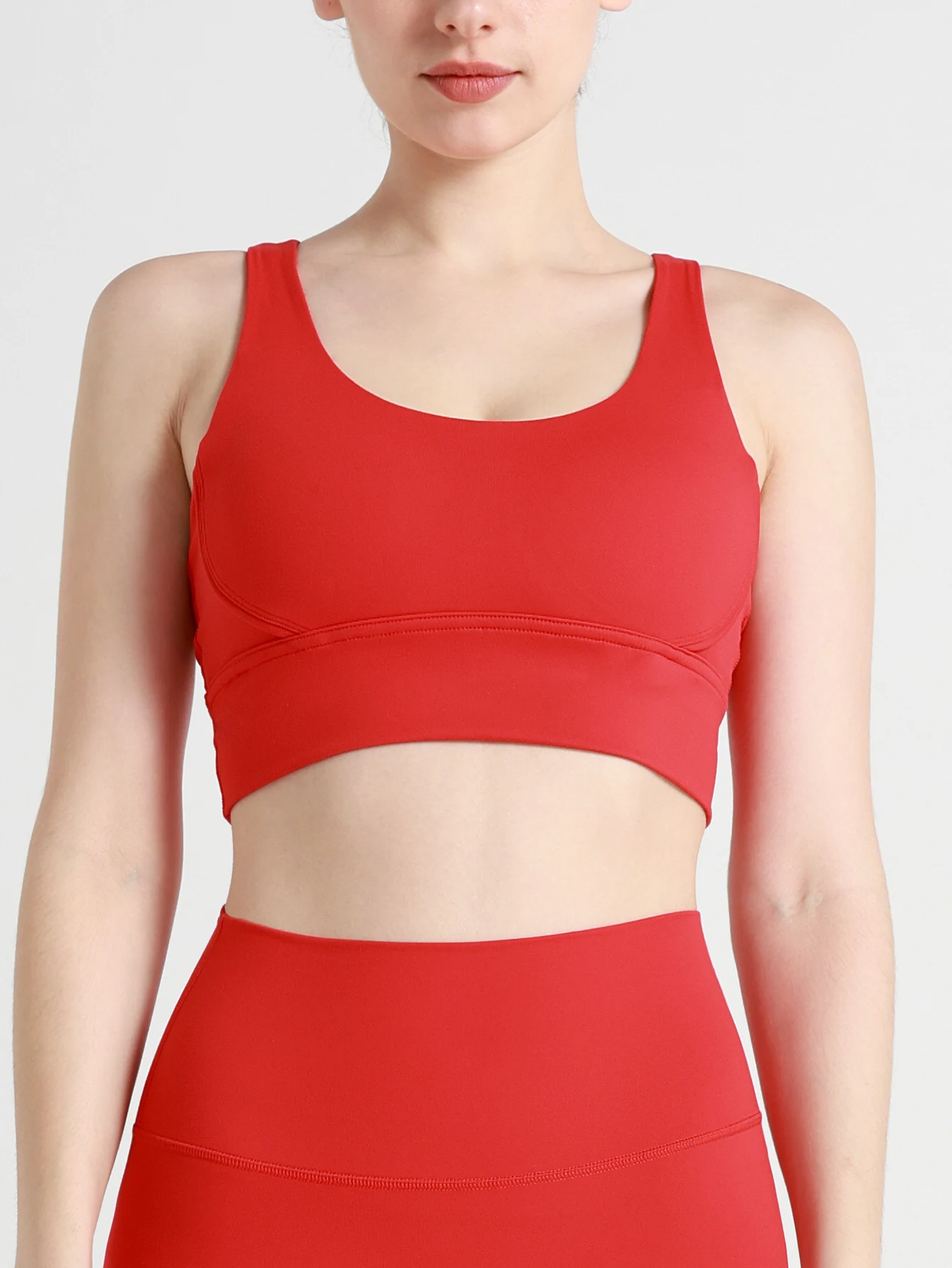 Women's Solid Color Yoga Sports Bra High Strength Sexy Cross Back Shockproof Breathable Yoga Bra Pilates Outdoor Sports Vest
