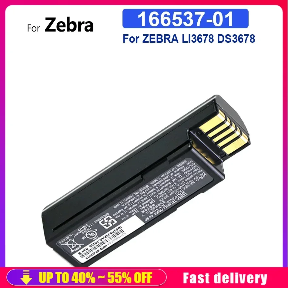 

Replacement Battery 82-166537-01 For ZEBRA LI3678 DS3678 QR Code Scanning Gun 3150mAh