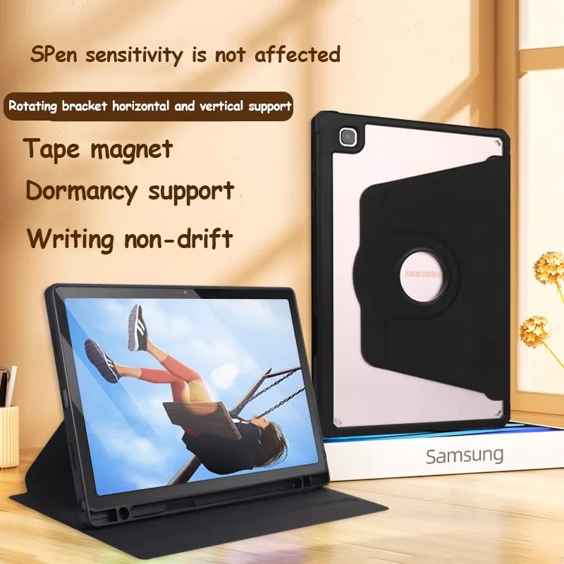 

Acrylic Smart Stand Case For Samsung Galaxy Tab S9 FE 10.9 inch 2023 A9 Plus S9 S8 S7 11 A8 10.5 S6 Lite 10.4 A9 A7 Lite 8.7