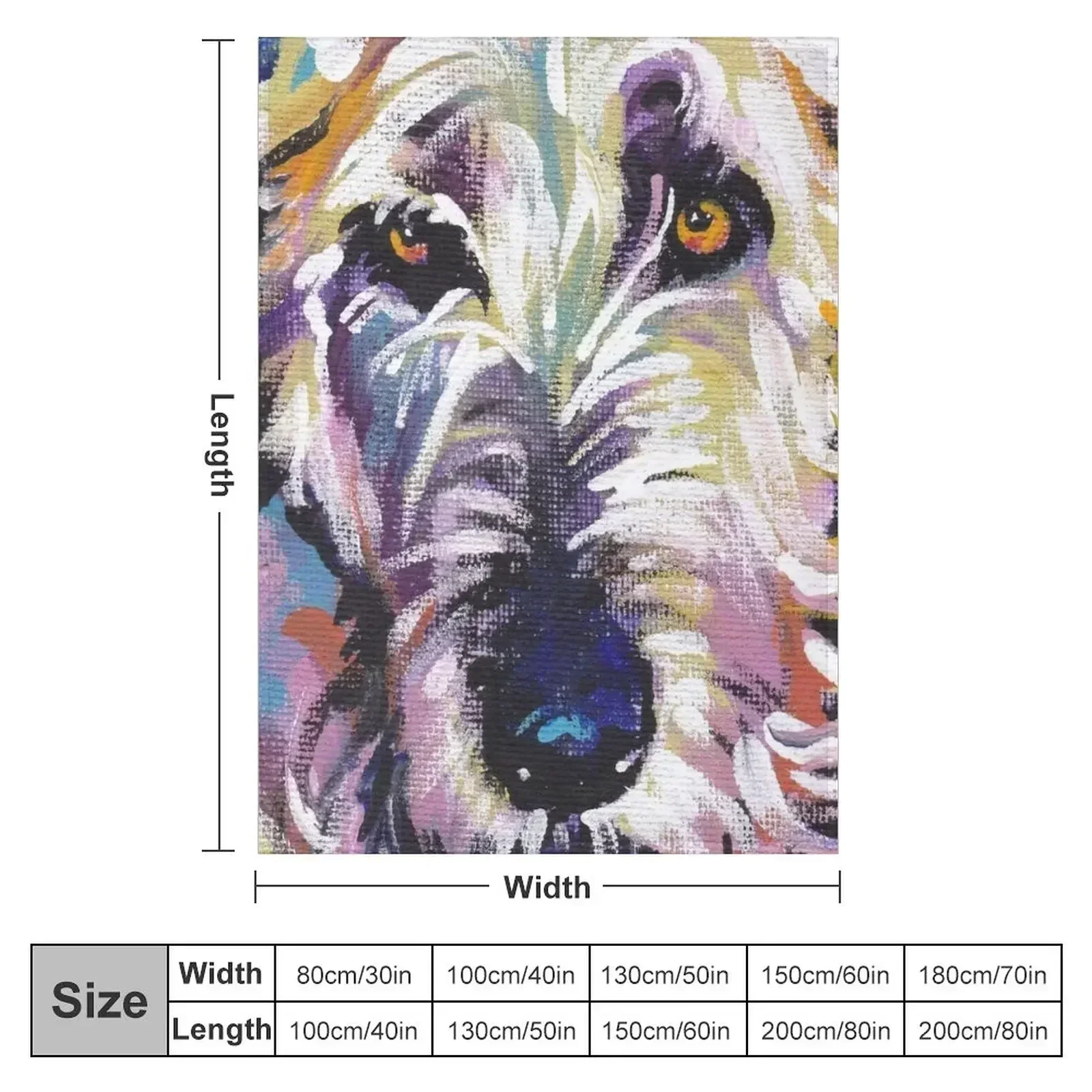 Irish Wolfhound Dog Bright colorful pop dog art Throw Blanket Loose For Baby Heavy blankets and throws heavy to sleep Blankets