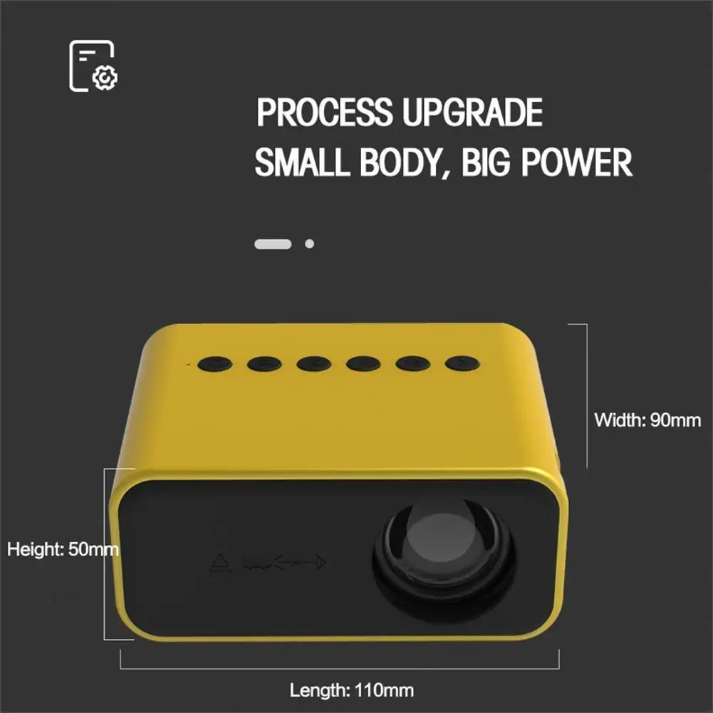 Yt500 Home Mini Projector Miniature Children Led Mobile Phone Projector Built-in Speaker Portable Media Player