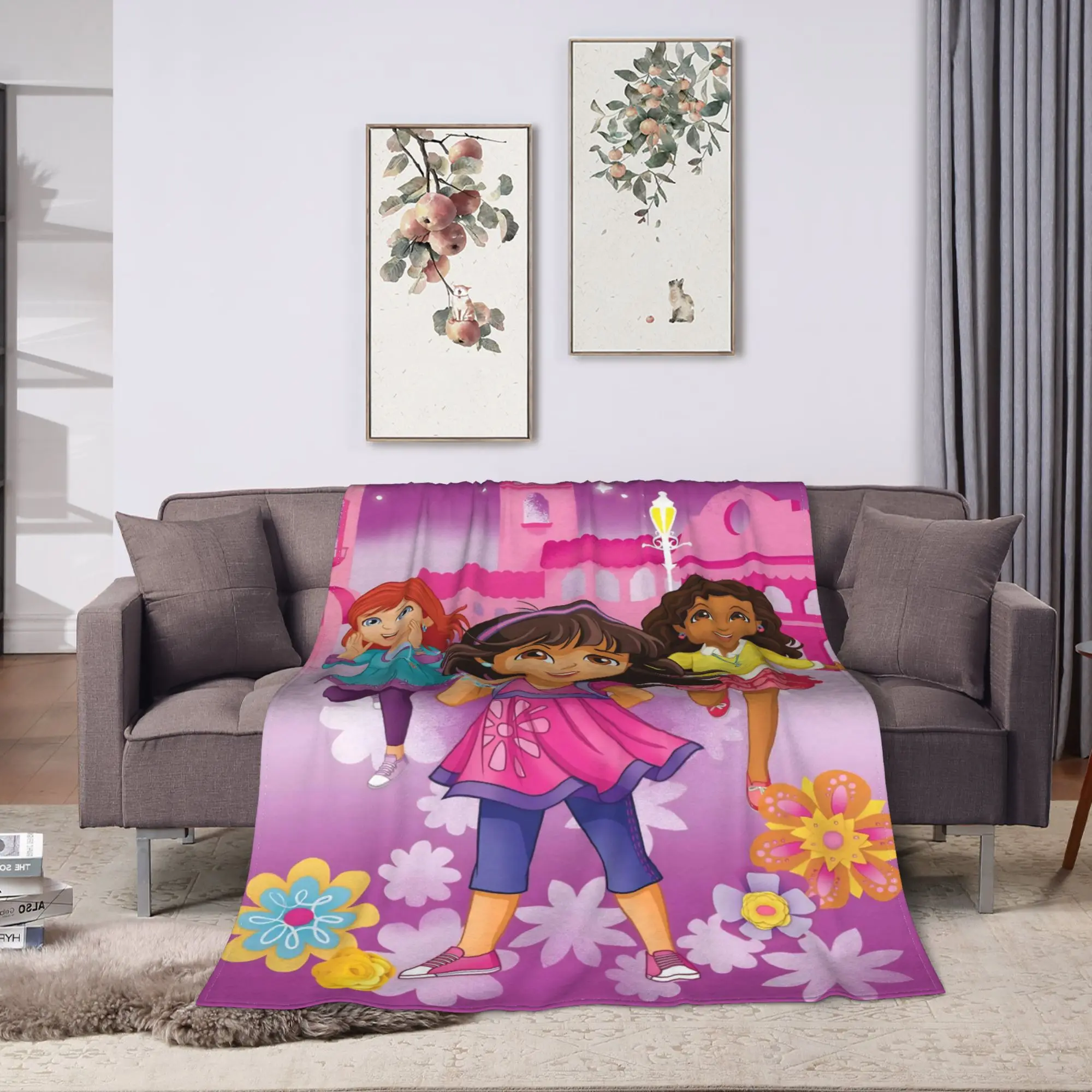 البطانيات الدافئة نزهة دوراس اكسبلورر الفراش يلقي الفانيلا المفرش للمنزل ديكور الجدة غطاء سرير أريكة #2