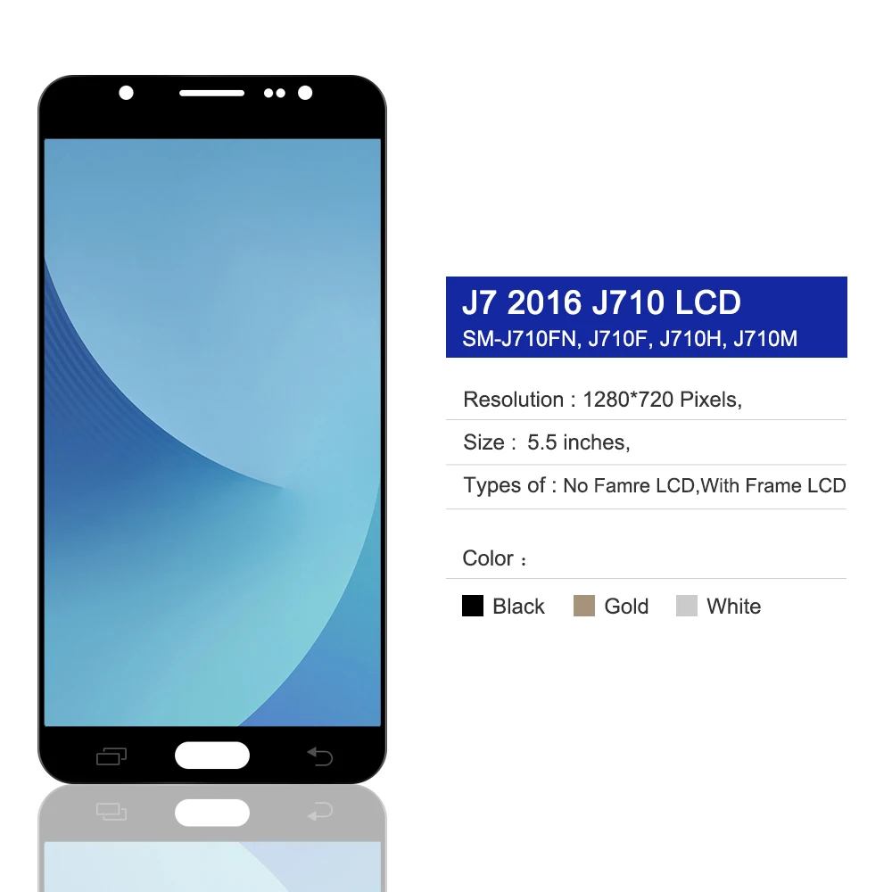 Can Adjust J710 LCD For Samsung Galaxy J7 2016 Display SM-J710FN J710F J710M J710Y LCD Touch Screen Digitizer Assembly Frame