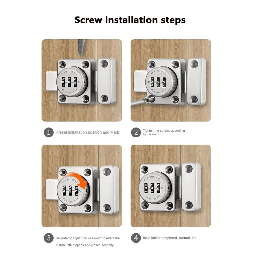 Security Cabinet Password Locks Keyless Household Drawer Combination Coded Door Cabinet Home Hardware Zinc Alloy Hardware
