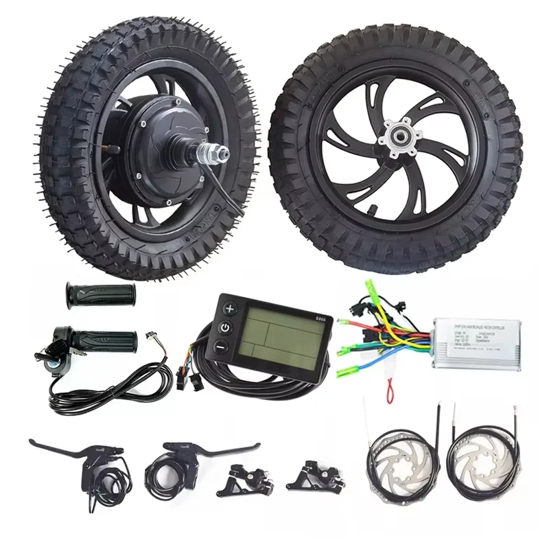 

Salable12 1/2x2.75 12 Inch 500W 1000W Brushless Gearless Hub Motor Electric Bicycle Conversion Kit Electric Scooter Motor Kit