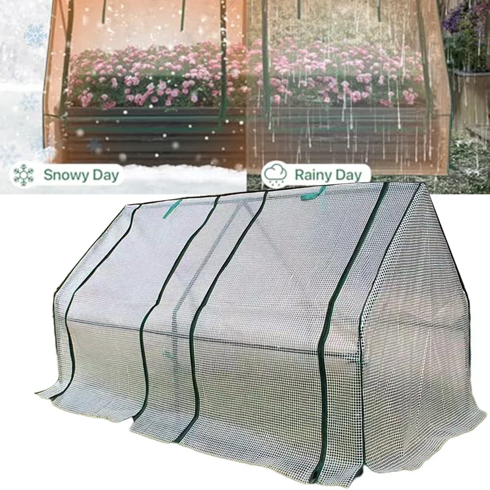 Mini Greenhouse Green House Raised Garden Bed PVC PE Waterproof Protective Cover 180x90x90cm Warming Room Insulation Cover Shed