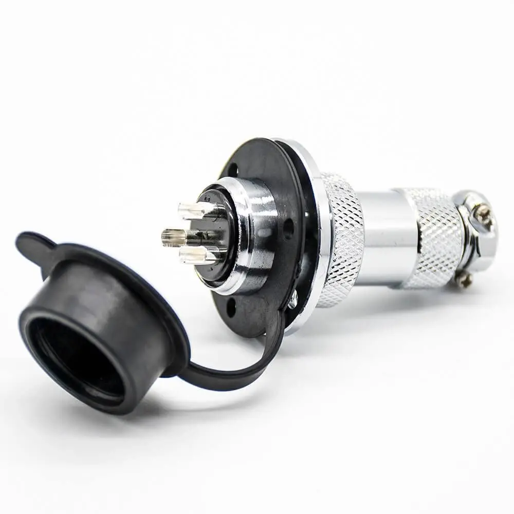 Circular Connector Panel Mount 3 Pin Flange Mount GX20 Male Female Straight Plug and Socket — купить у AliExpress WW