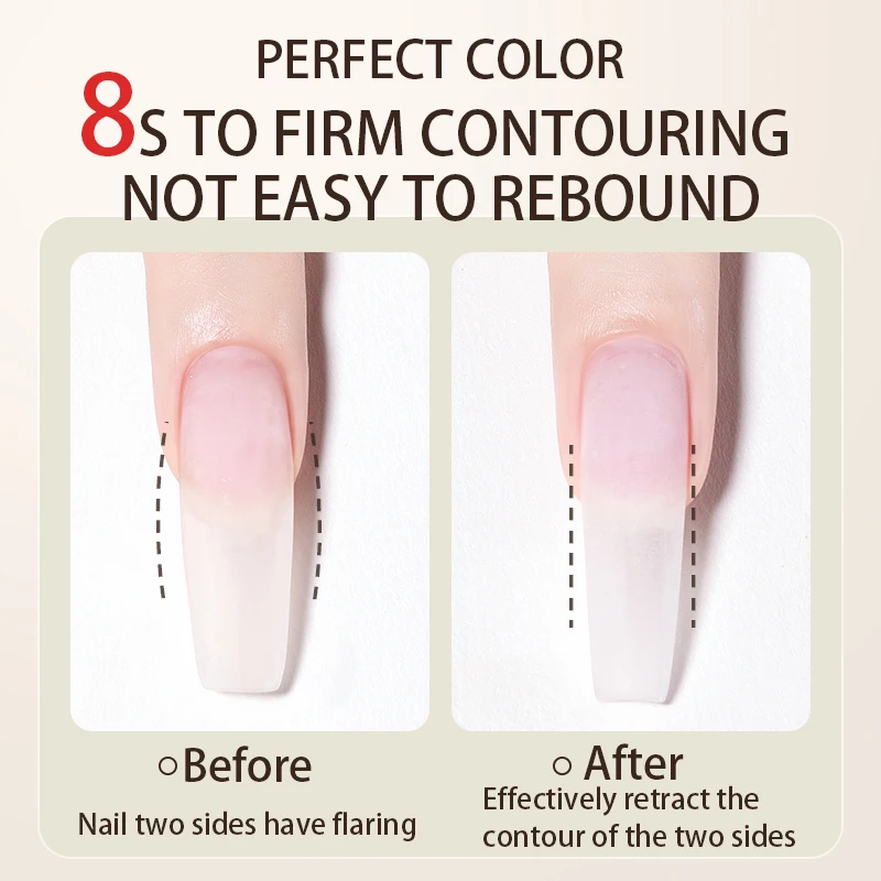 لون مثالي جيل للأظافر نظيفة 1 قطعة 20 جرام منشئ لتطويل الأظافر هلام طلاء الأظافر غير مؤلم هلام تقوية هلام مسمار سماكة