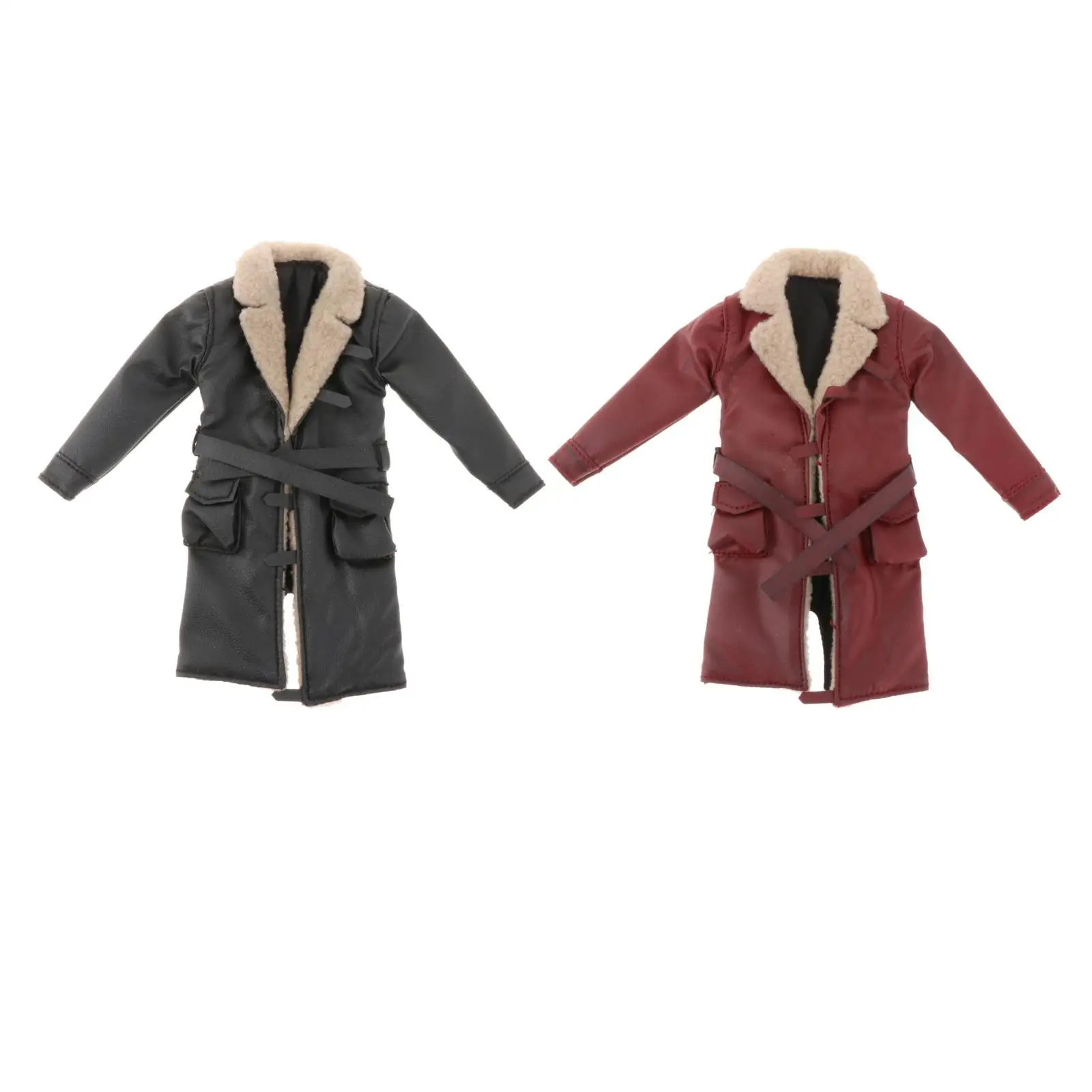 Fashion 1/12 Trench Coat Miniature Clothing for Male Female Soldiers Figures