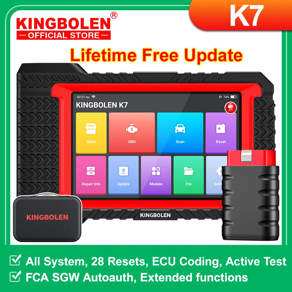 Lifetime Free Update KINGBOLEN K7 ALL System car Diagnostic Tools ECU ...