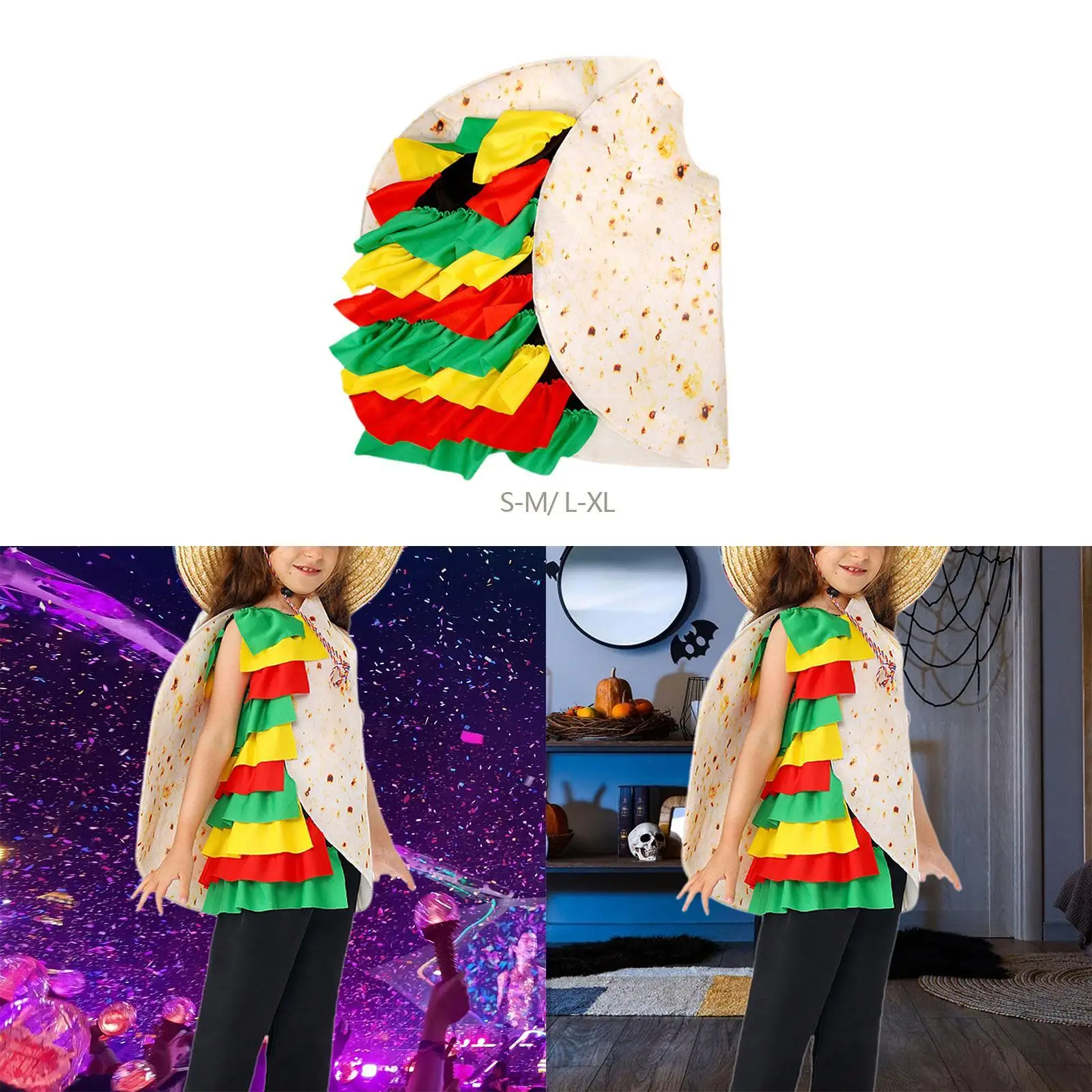 زي بوريتوس للعب الأدوار هدية ديكور الهالوين لحفلات مهرجان الكرنفال