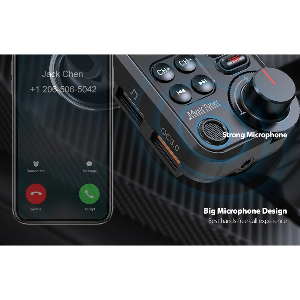 Mp3-плеер BT93 автомобильный с USB-портом и поддержкой Bluetooth 5,0